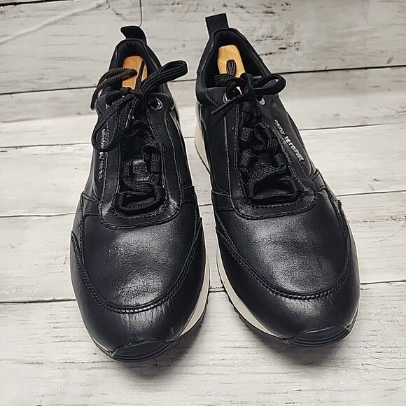 Michael Kors Shoes - Michael Kors Allie Stride Trainer Smooth Leather Black Sneakers Women's 9.5M